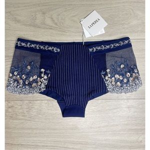 La Perla garden part briefs boyshort panties navy M NWT
